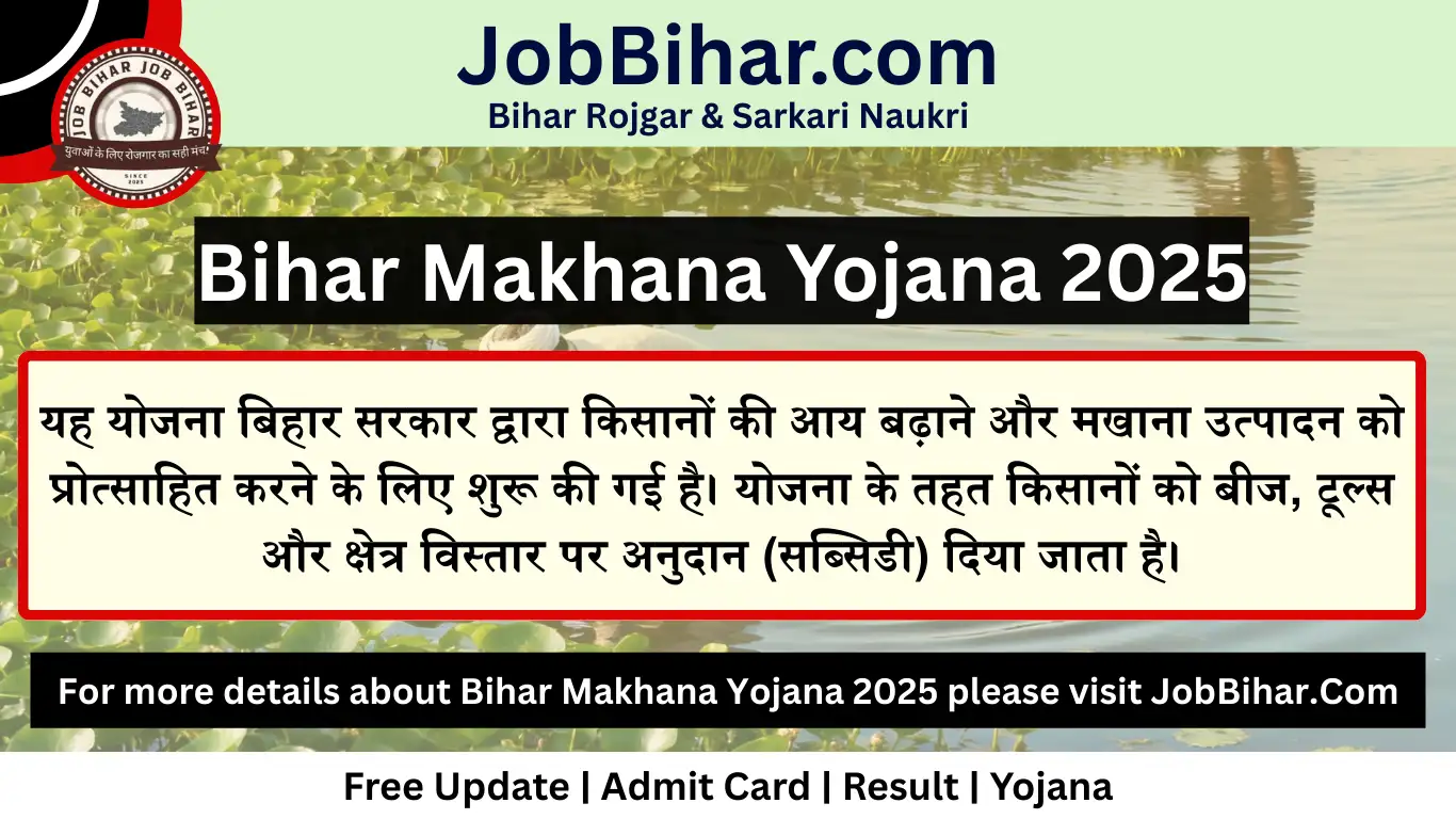 Bihar Makhana Yojana 2025 notic image