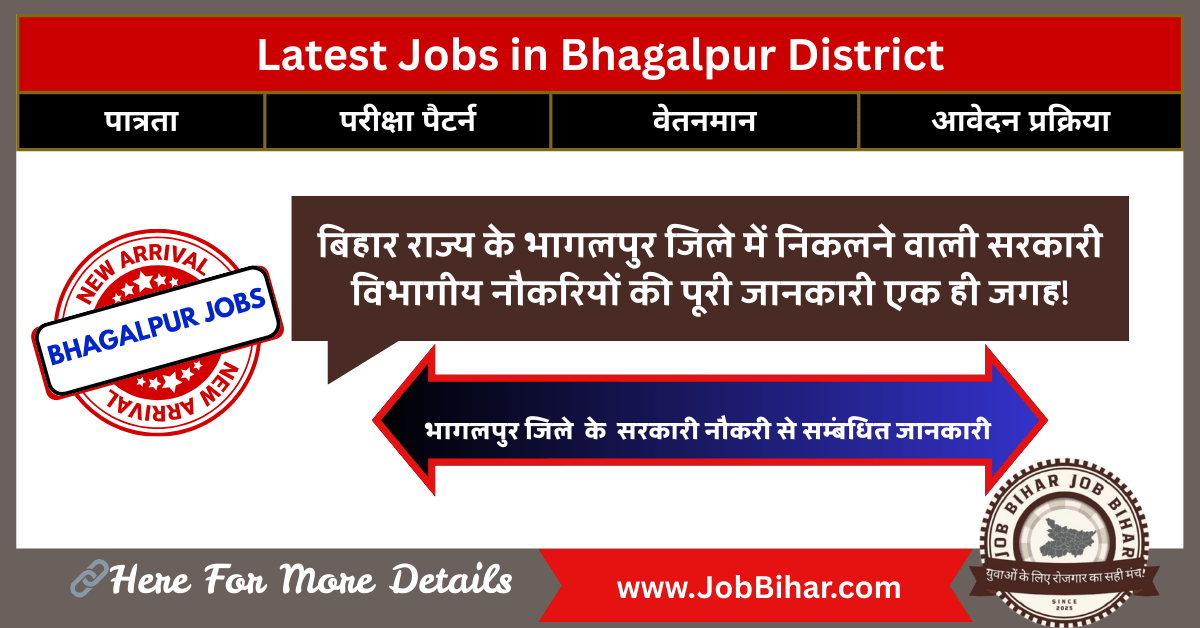 Latest Jobs in Bhagalpur District bihar image Bhagalpur Bihar Latest Sarkari Jobs 2025: भागलपुर जिले की नई सरकारी भर्तियाँ