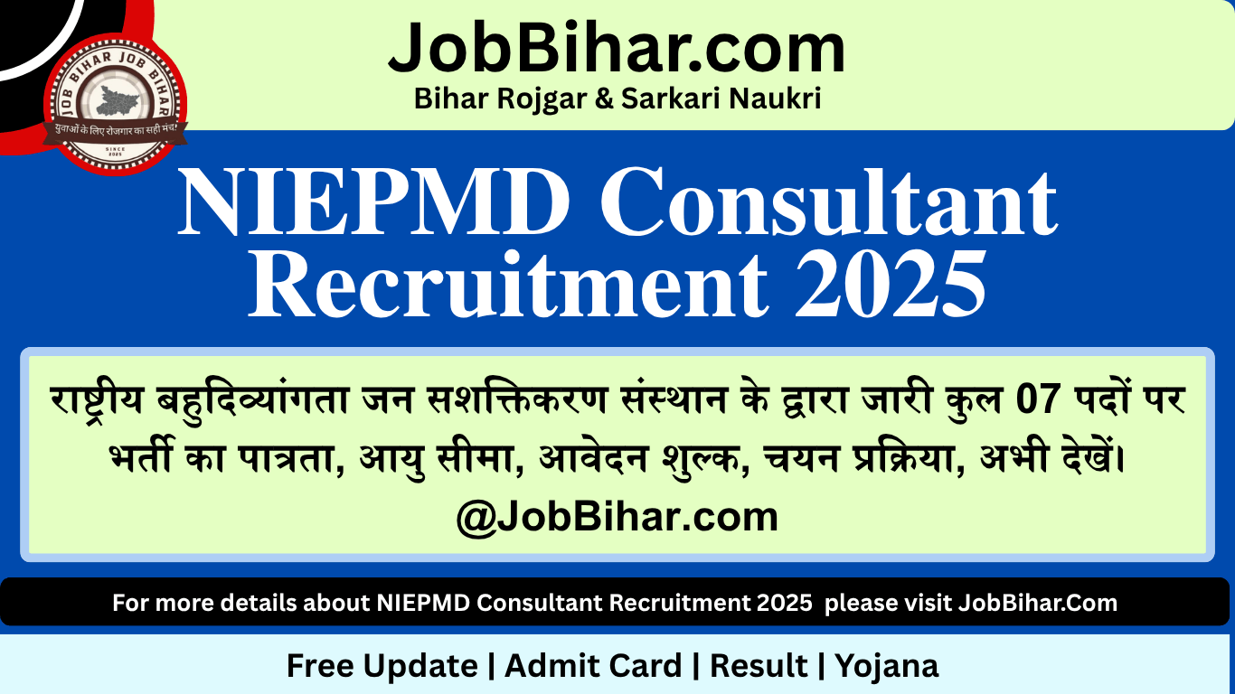 NIEPMD Consultant Recruitment 2025 image