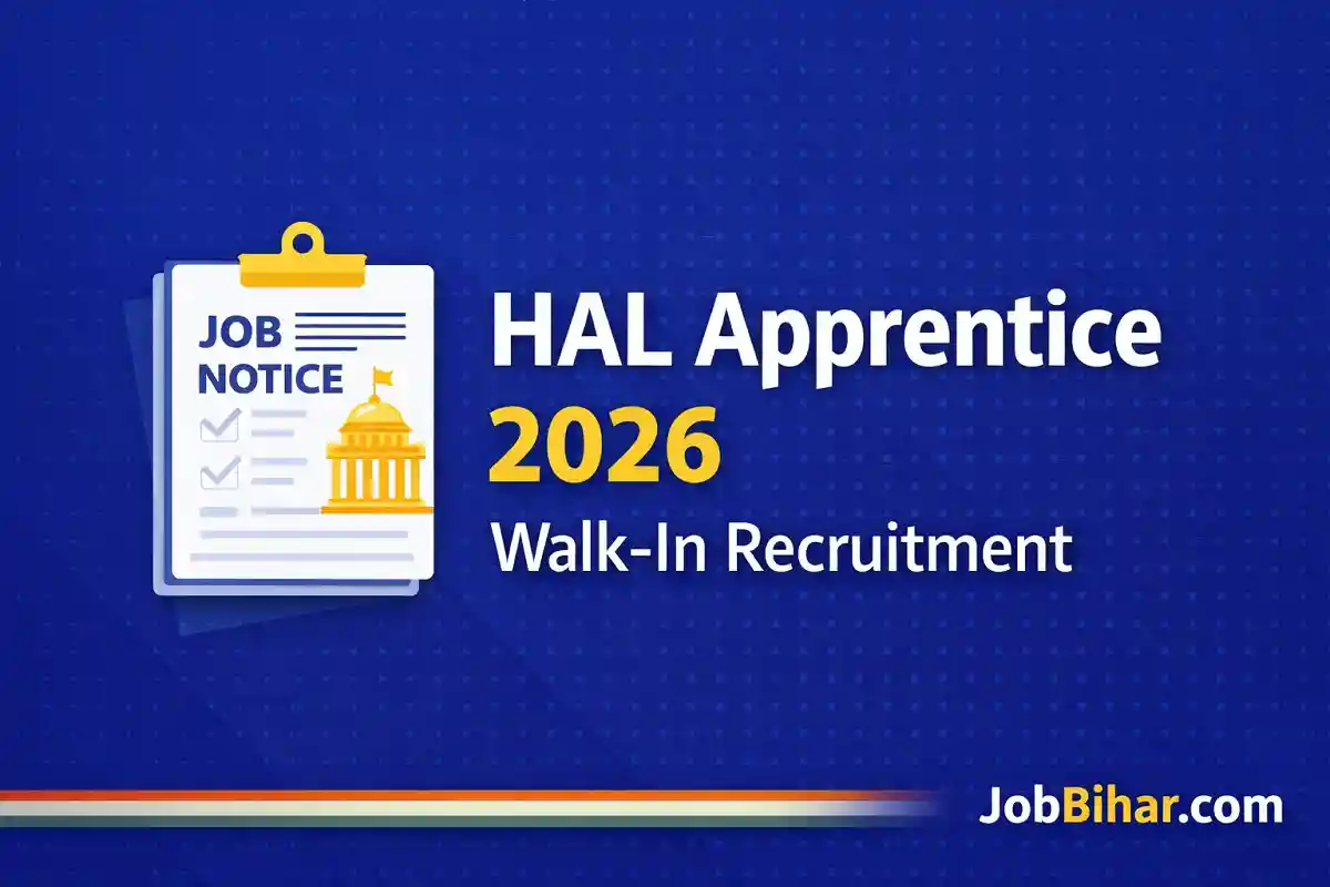 HAL Barrackpore Apprentice Recruitment 2026 Walk-In notification feature image