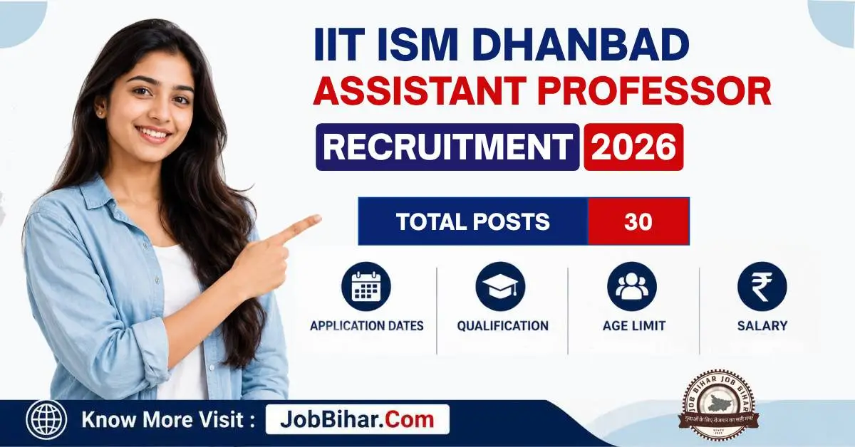 IIT ISM Dhanbad Assistant Professor Recruitment 2026